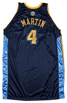 2007-08 Kenyon Martin Game Used & Signed Denver Nuggets Alternate Navy Jersey (Beckett)